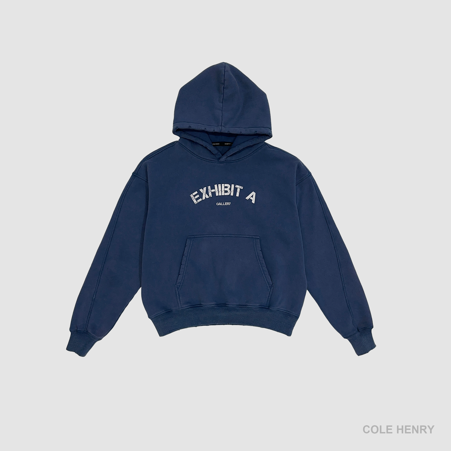Exhibit A Hoodie Washed Blue – Cole Henry