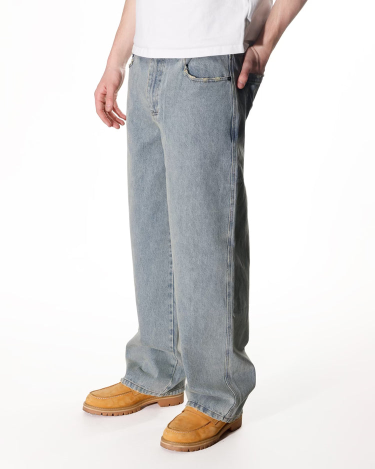 Washed Denim Jeans Faded Blue STANDARD