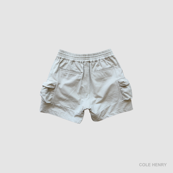 Parachute Cargo Shorts Ivory - Second Image