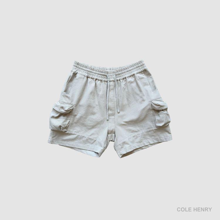 Parachute Cargo Shorts Ivory