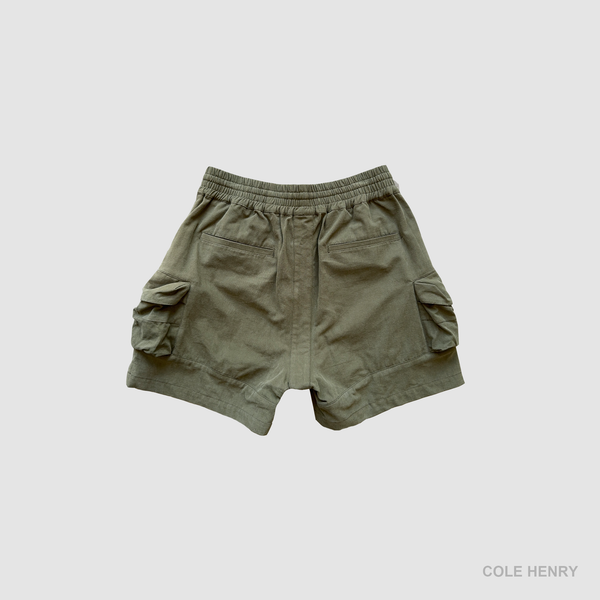 Parachute Cargo Shorts Olive - Second Image