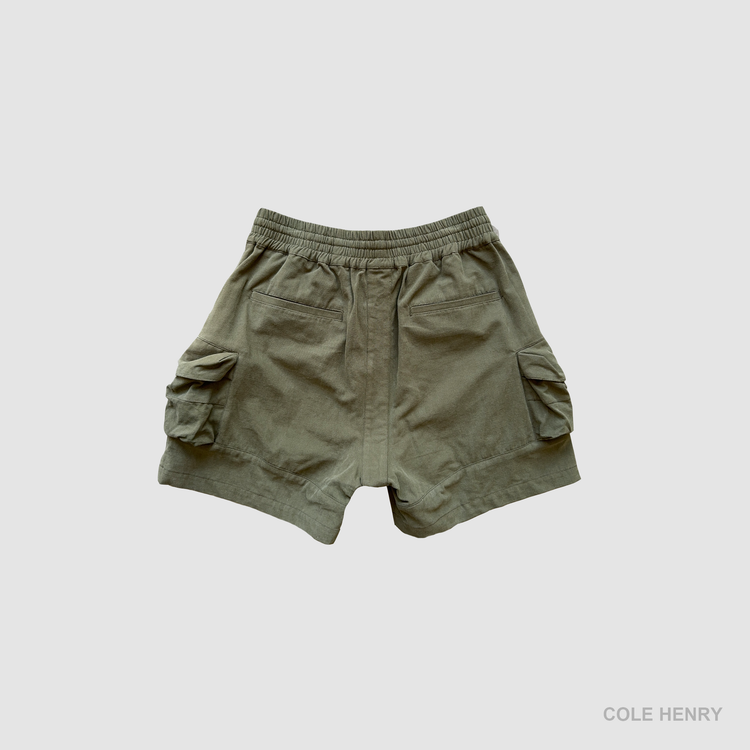 Parachute Cargo Shorts Olive