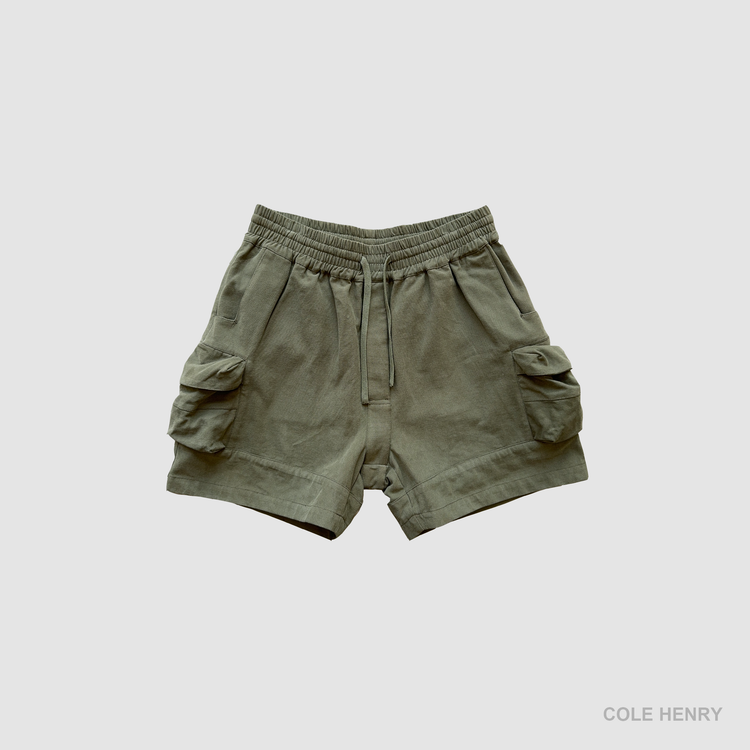 Parachute Cargo Shorts Olive