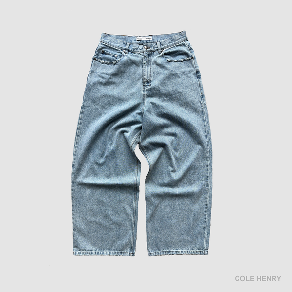 
    Washed Denim Jeans Faded Blue BAGGY Featured Image
